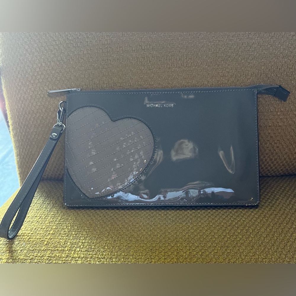 Michael Kors gray wristlet NWOT